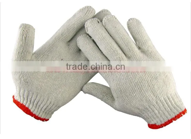 Cotton safety gloves working gloves safety gloves work gloves knitted gloves, industrial gloves, garden gloves
