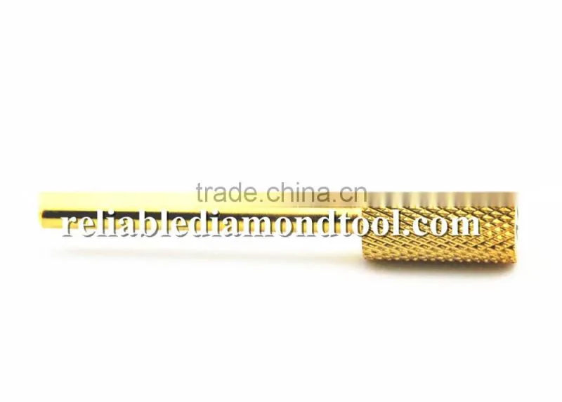 Type Medium Total Length 40MM Shank Diameter Barrel Ball Golden Carbide Burr for Nail HUAXING JIANGYIN