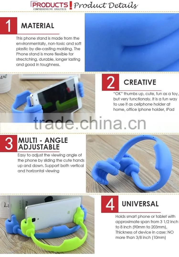 Universal Cute OK Thumbs Up Flexible Mobile Phone Stand