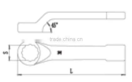Offset Striking Box Wrench 27~120mm Hammer Striking Spanner Alloy Non Sparking Hand Tools Brass Spanner