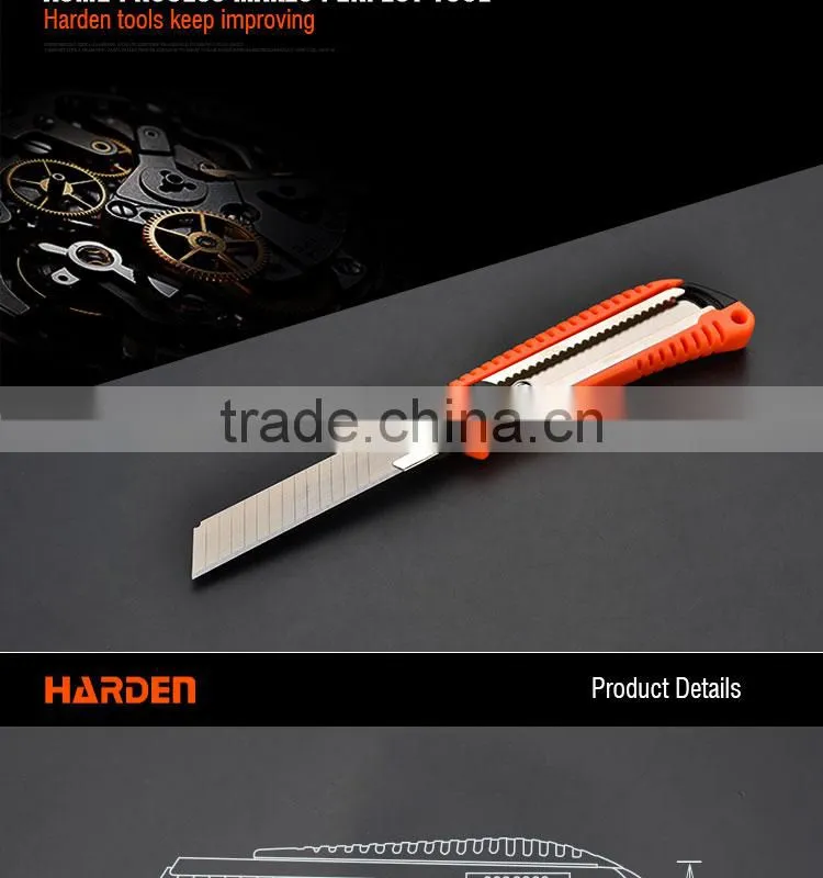 18MM Snap-Off Blade Cutter with Auto Lock & Metal Chamber Plastic Cutter Knife