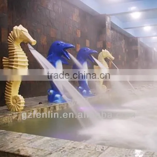 Strong power massage stainless steel spa shower goose ,snake shape garden pond waterfall,protable curtain for outdoor pool