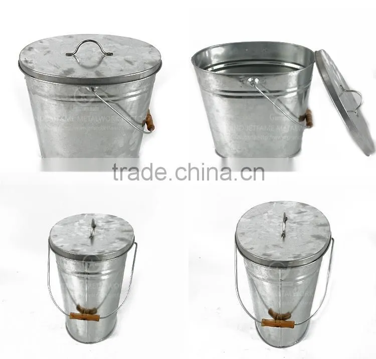 Galvanized garbage box metal outdoor trash cans