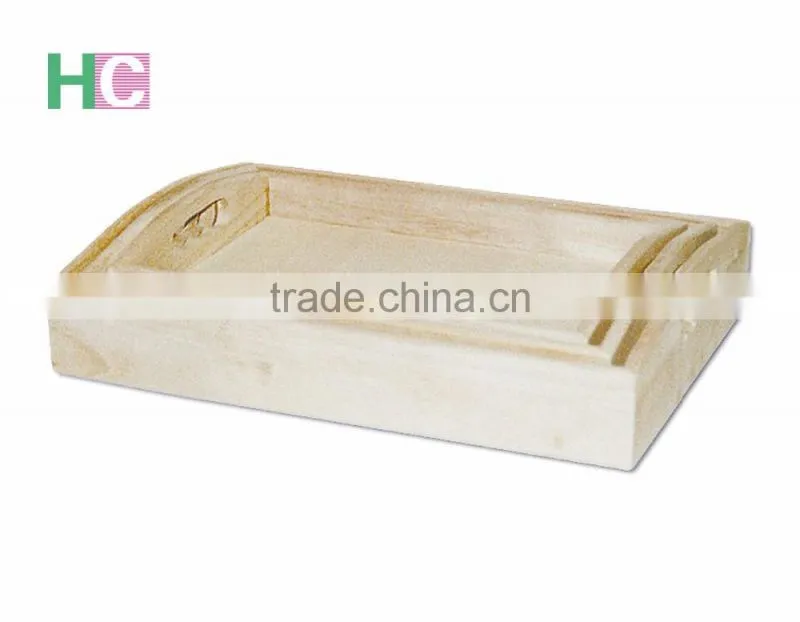 Unfinished Wooden food Tray