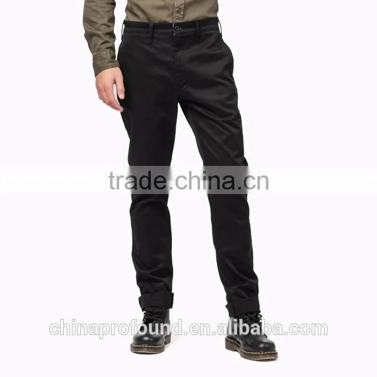 cotton trousers new design men's black casual pants Slim fit narrow feet man trousers custom wholesale pants for men
