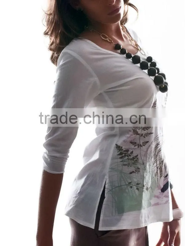 polyester printed top