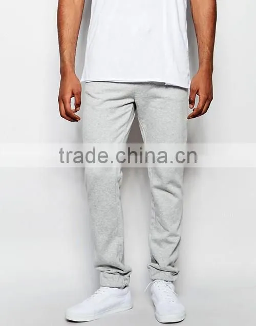 2016 new mens plain tapered sweat pants, jogger trousers custom