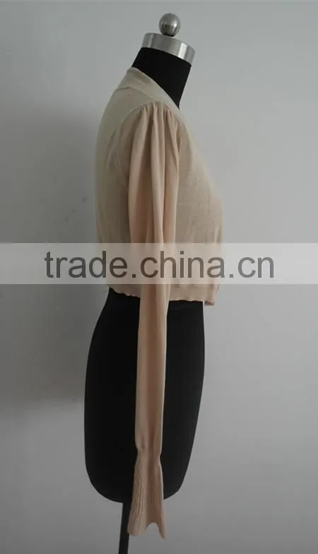 Fashion ladies long sleeve knit shrug cardigan sweater