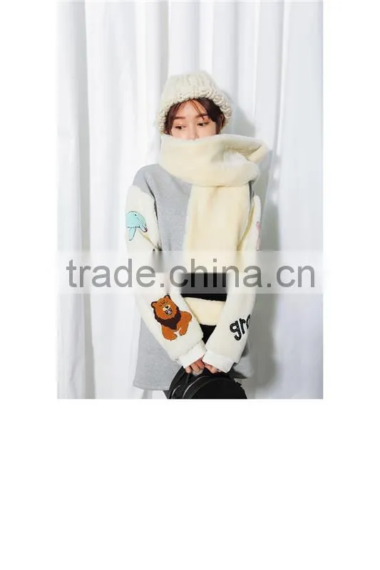 High quality faux rabbit fur long strip color woman winter fur long scarves with low price