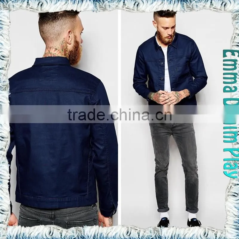 New 2015 Hot Selling Coat Super Fashion Indigo Denim Jacket for Men