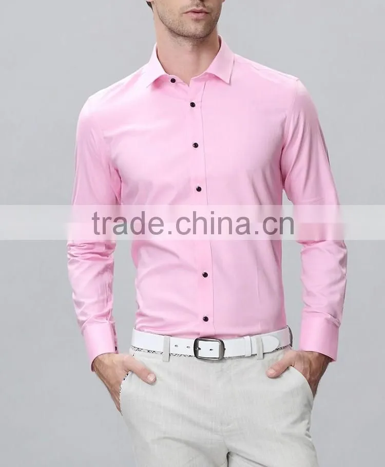 Men casual shirts cotton fabric slim fit shirts for men
