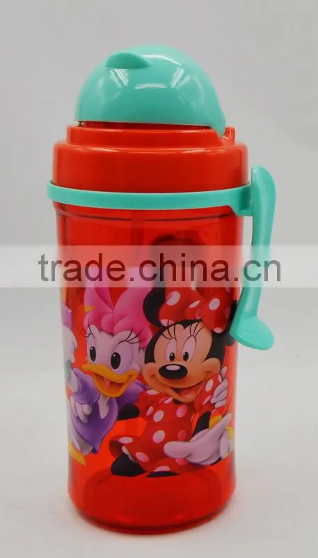 350ml kids sipper bottle/cartoon school portable water bottle/promotional gifts