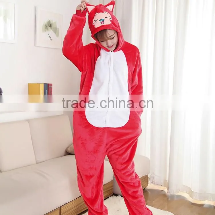 autumn and winter bathrobe adult knitting footed pajama