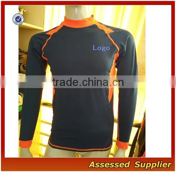 Hot Sale Sportswear Manufacturer Mens Compression Long Sleeve Rush Guard/Swim Shirt/Sun Protective Wholesale---AMY164284