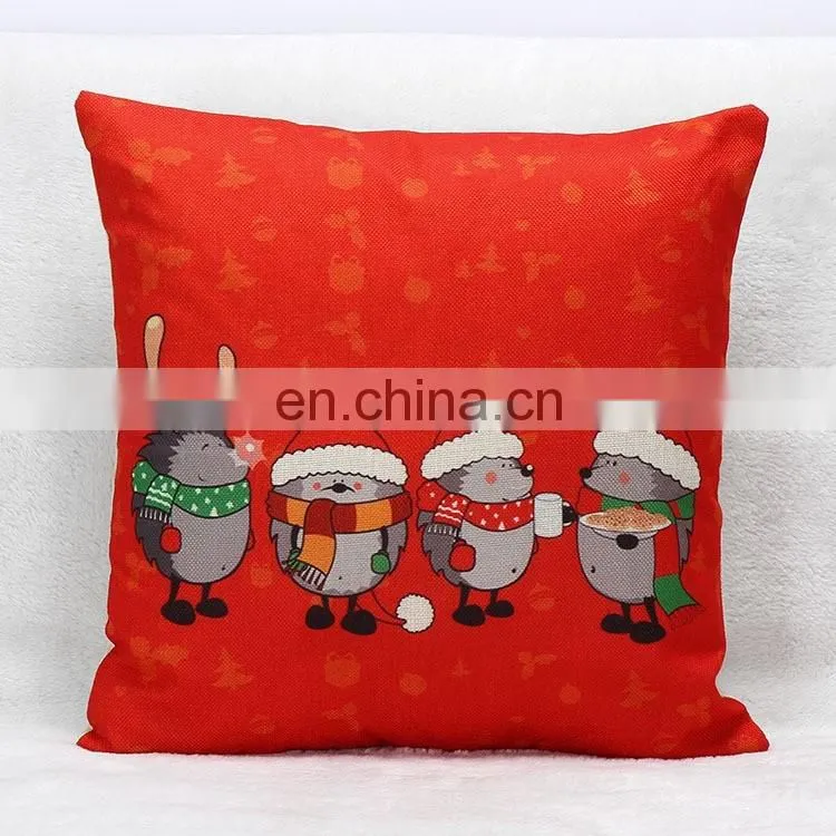 Christmas Small Deer Home Decorative Throw Pillow Cushion Case