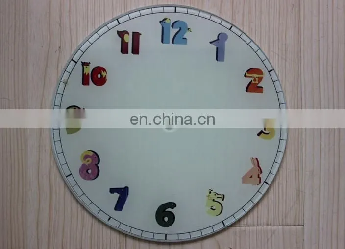 china home decor wholesale Sublimation blanks glass alarm clock wall clock