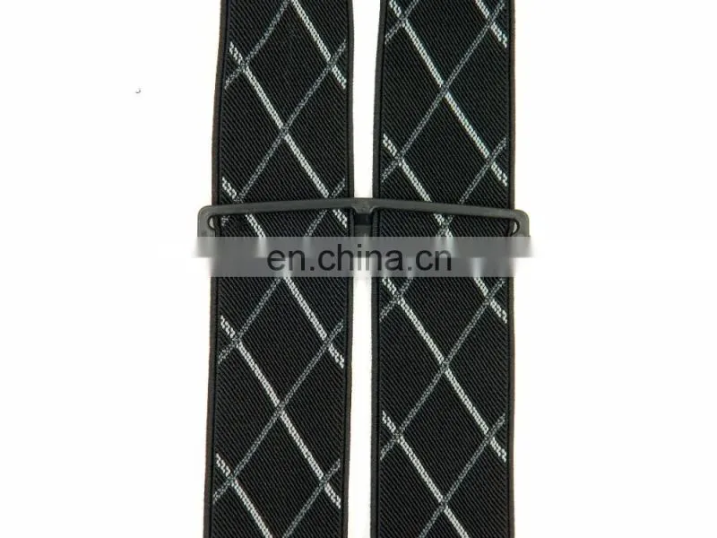 Yiwu wholesale fashion X shape Jacquard braces suspenders for men custom suspenders men's suspenders