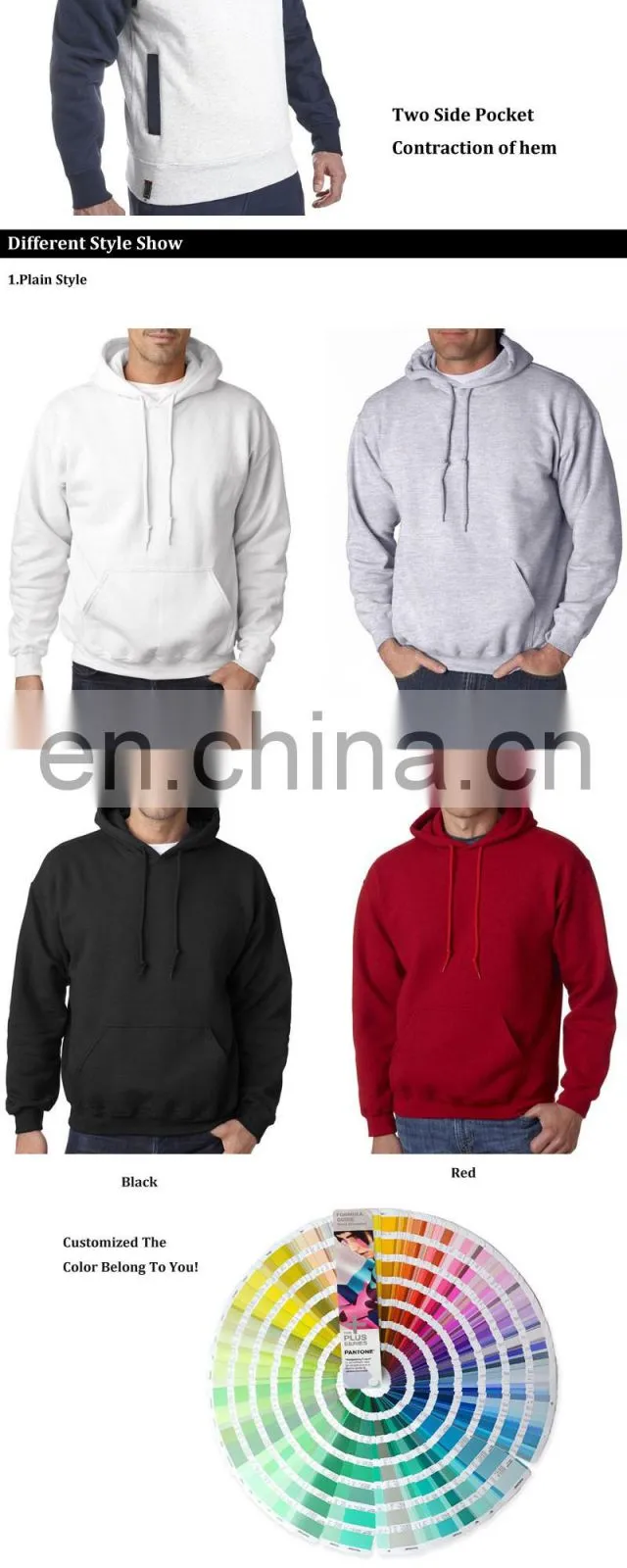 Winter Men Hoody Sweater Custom Hoodies Wholesales 100% cotton fleece hoodies men