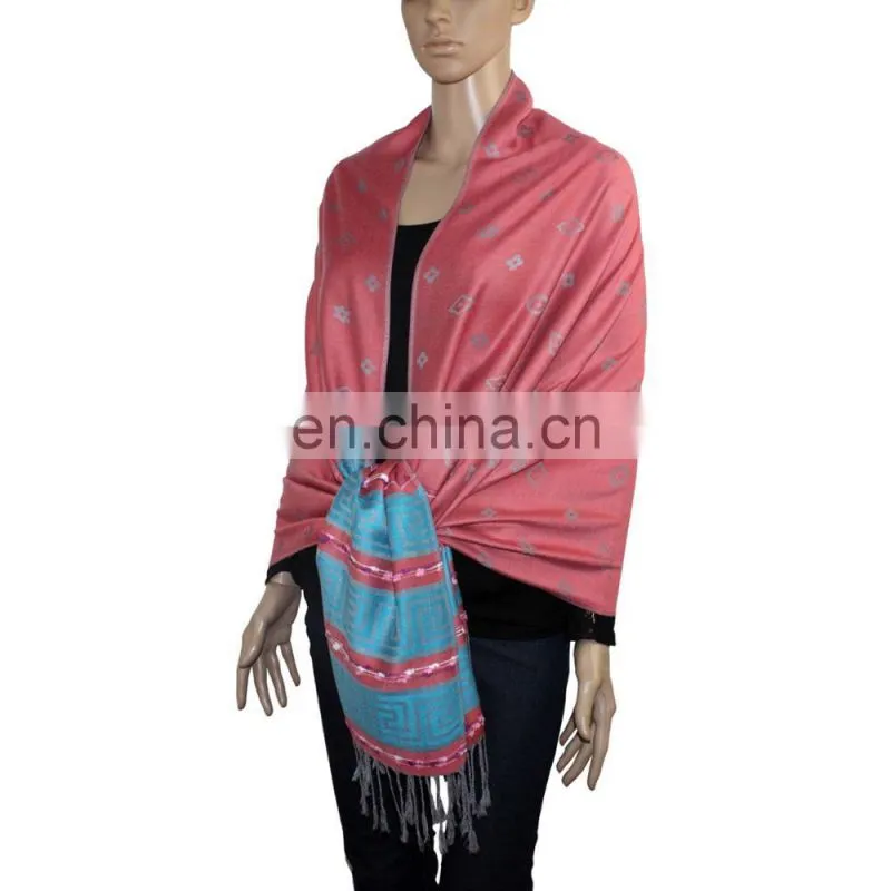 Factory directly pashmina shawl in tassel shawl for women