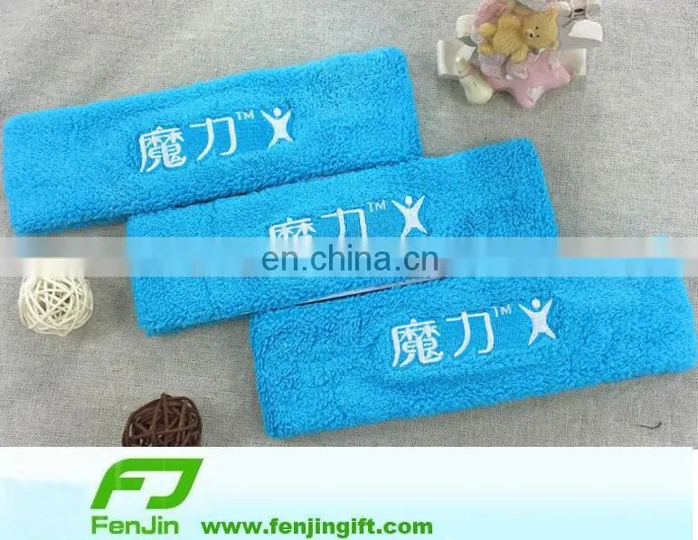 embroidery logo cotton terry wristband