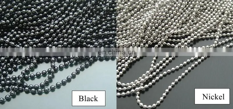 Decorative Metal Stainless Steel Ball Chain For Hang Tag In 1-12mm