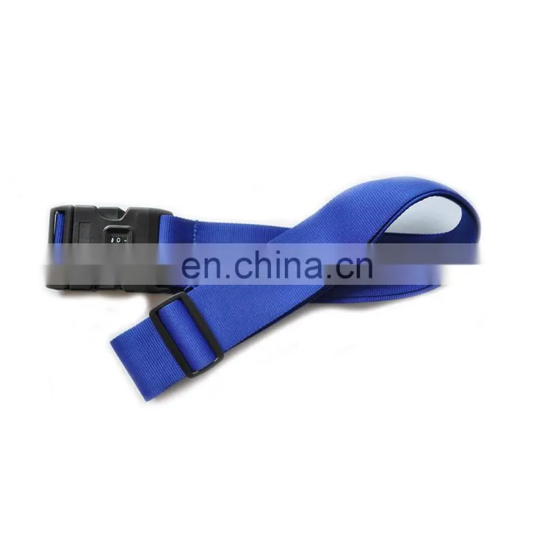 200cm length adjustable travel suitcase polyester luggage belt with plastic buckle