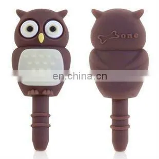Customize Mini Peguin Dustproof Plug Earphone Jack Accessory for Mobile Phone