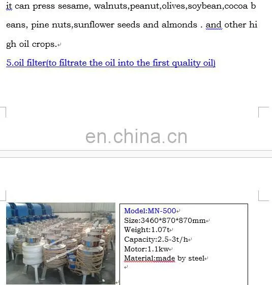 Seed oil extraction machine/groundnut oil processing machine/palm kernel oil mill price