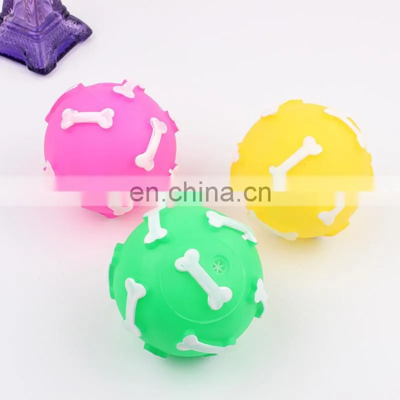 Pet Puppy Vinyl Donut Bone Chew Squeak Toy For Dogs