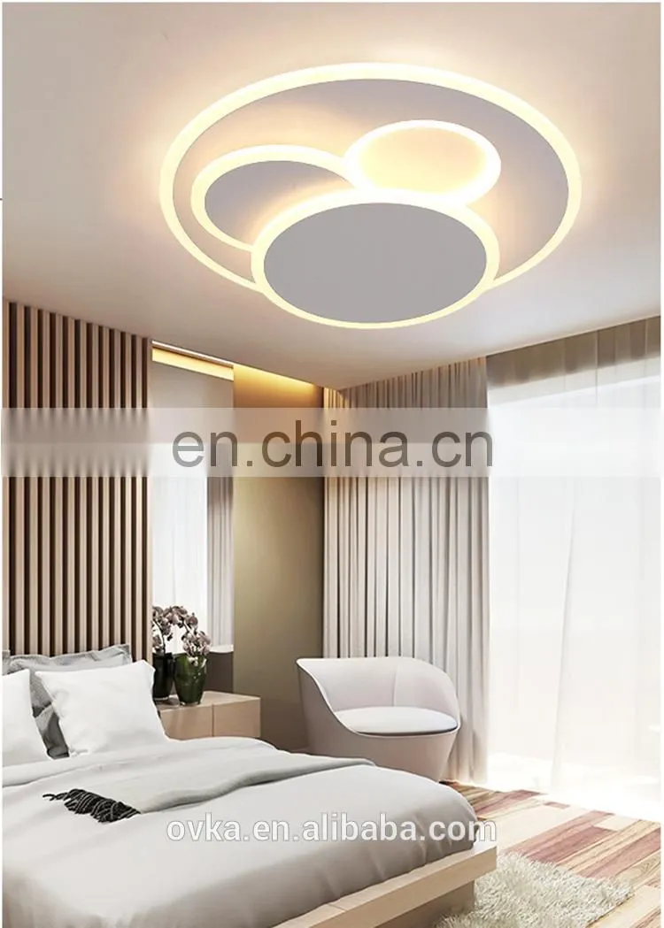 Simple round ultra thin acrylic indoor led ceiling light