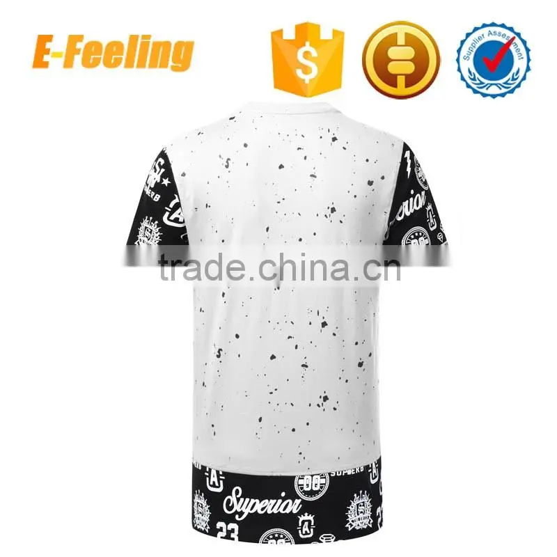 2016 new style fashion high quality 3d printing man t-shirt custom