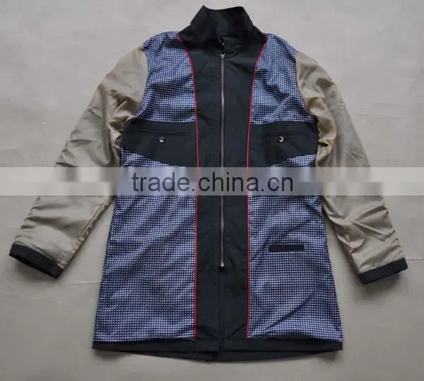 Garment factory polyester thin trench coat wholesale men