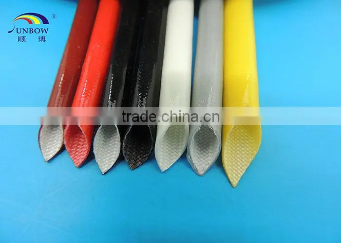 Insulating Varnished Electrical Insulation Fiber Glass Red 25MM Flexible Pipe