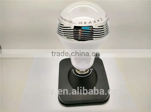AC100-240V Working Voltage E27/B22 Base RGBW LED Bluetooth Bulb Speaker with Free Controlling APP for Android & IOS Smartphones