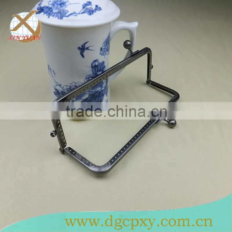 17.8*6.5cm gunmetal purse frame for handbag handle
