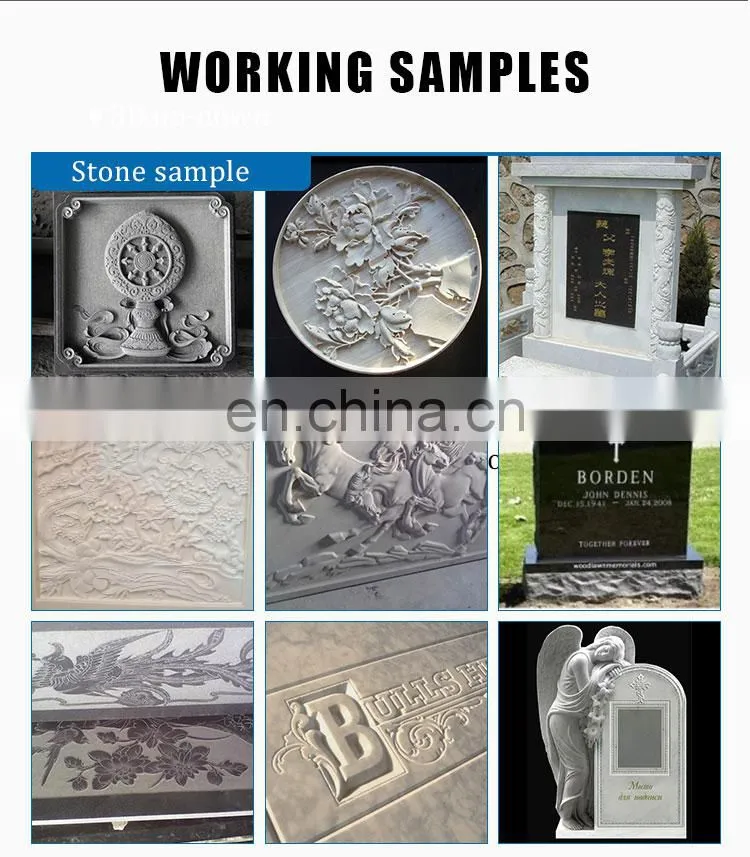 CNC Router Stone Working Machine 1325 CNC Stone Carving Router Machinery Headstone Engraver with Double Heads
