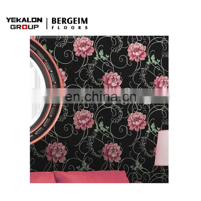 Latest cheap oem room waterproof paintable pvc beautiful wallpaper wallpaper rolls design for bedroom