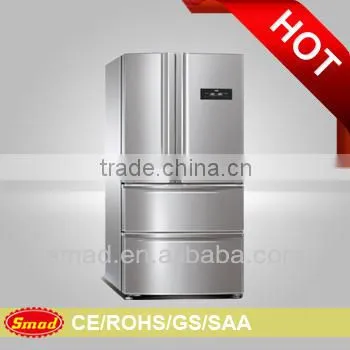 Defrost side by side refrigerator with home minibar