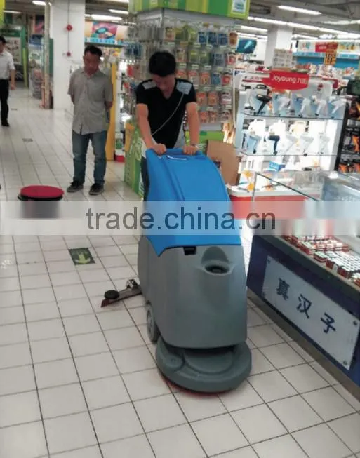 battery powered single brush floor household scrubber