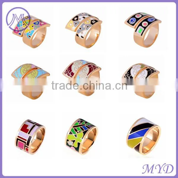 Copper/brass Heart Shaped Enamel Stud Earrings For Ladies