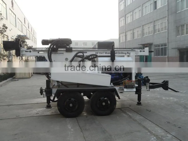 HF150T Trailer Mounted DTH Hammer Water Well Drilling Rig