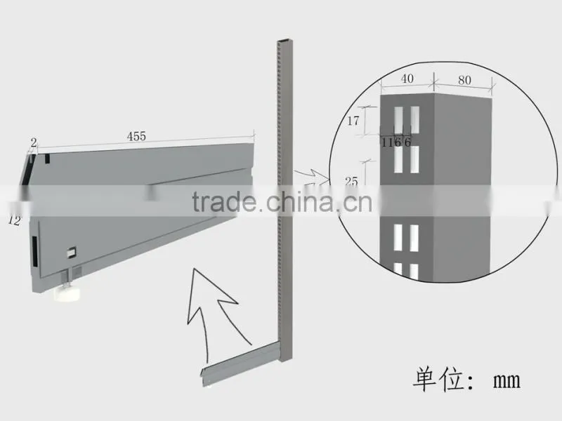 Tego metal shelf for Supermarket