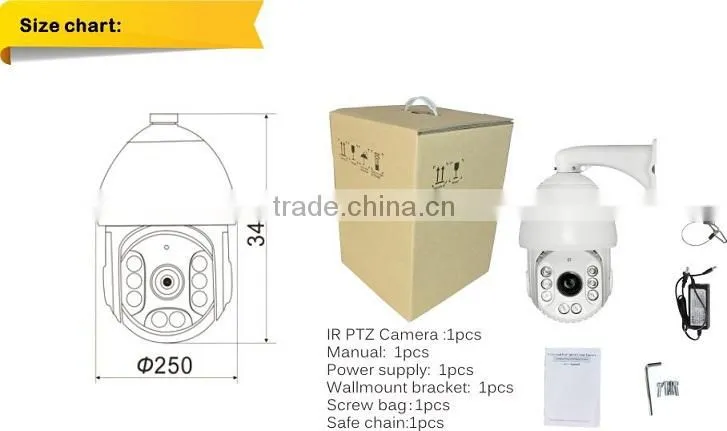 outdoor 2mp dome ptz Full HD AHD 1080P 27X optical Zoom CMOS sensor IR High Speed Dome Camera