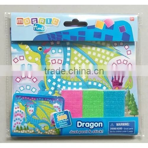 Kids craft kits,Educational DIY Craft,Fancy EVA mosaic sticker Craft