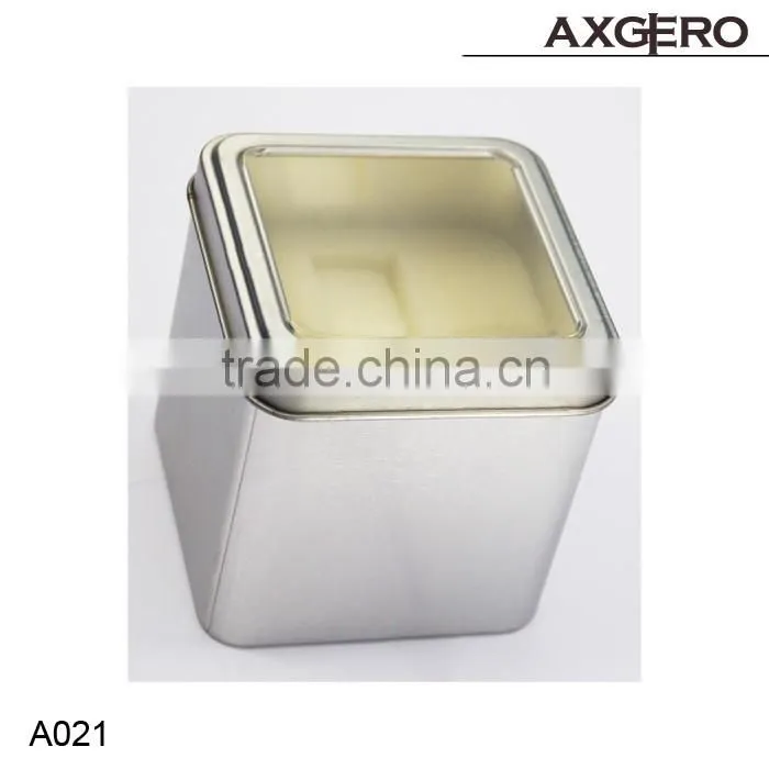 Popular gift wrap boxes for watch, New style with clear pvc window metal watch box
