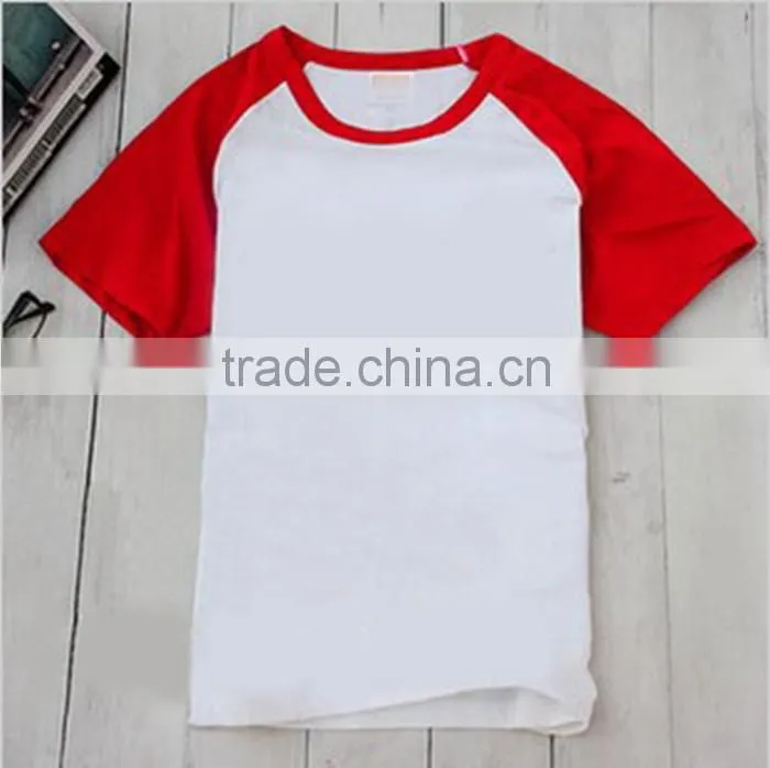 Whosale custom Sublimation 100% polyster Raglan T-shirt lover match, parent-children match and family dress
