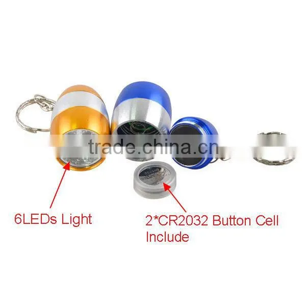 Best Promotional Item 6 LED Light Mini Cute Flashlight Keychain