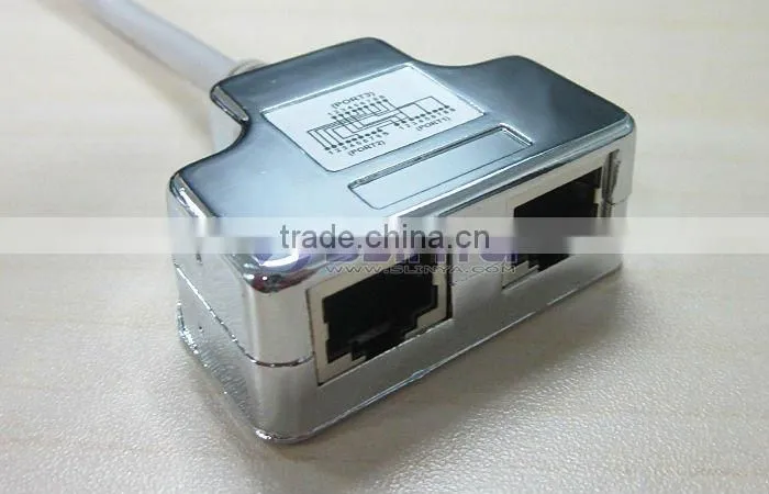 RJ45 Cable Splitter Network Adapter 8P8C Adapter