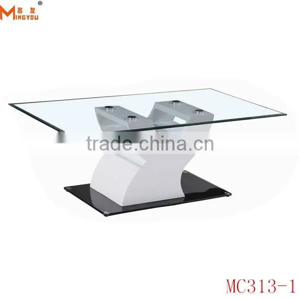 modern glass top fairy coffee table