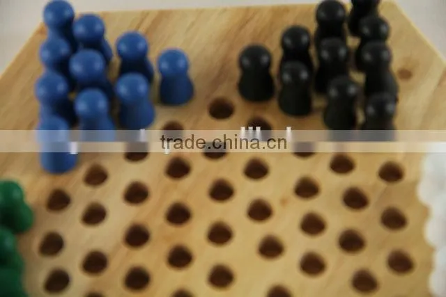 2015 new chess board games wooden chinese checkers game